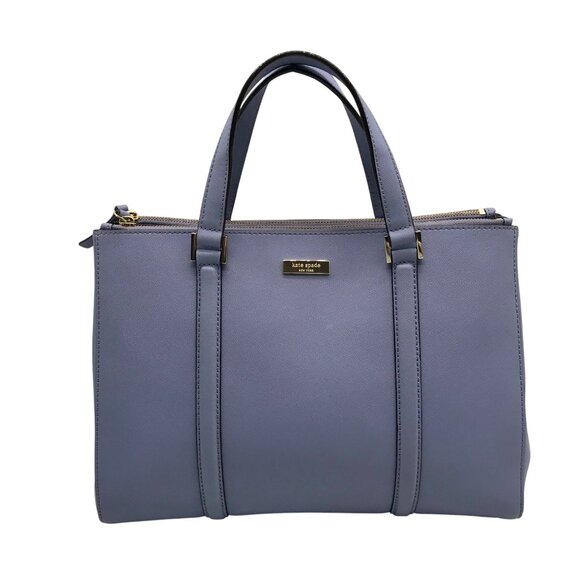 Kate Spade Light Blue Saffiano Leather Leila Triple Compartment Tote Bag - Picture 1 of 10